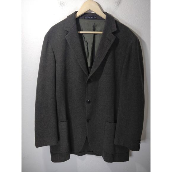 Hugo Boss Sirrah Classic Gray Stretch Virgin Wool Suit Jacket Coat Size 42L